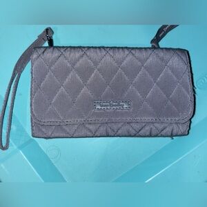 Vera Bradley Quilted Slate Gray Wristlet Wallet